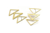 Brass Triangle Earring, 4 Raw Brass Triangle Earring (45x30x1mm) A2468