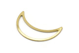 Brass Moon Crescent, 8 Raw Brass Moon Blanks, Stamping Blanks (30x10x0.80mm) M03081