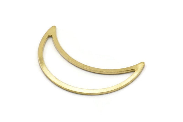 Brass Moon Crescent, 8 Raw Brass Moon Blanks, Stamping Blanks (30x10x0.80mm) M03081