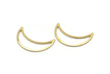 Brass Moon Crescent, 8 Raw Brass Moon Blanks, Stamping Blanks (30x10x0.80mm) M03081