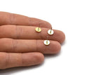 Brass Round Earring, 18 Raw Brass Round Stamping Earring, Findings (7x0.80mm) M01647 A2472