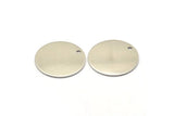 Steel Round Charm, 12 Stainless Steel Round Charms With 1 Hole (20x0.70mm) M02880