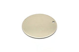Steel Round Charm, 8 Stainless Steel Round Charms With 1 Hole (25x0.70mm) M02883