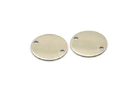 Çelik Yuvarlak Charm, 2 Delikli 24 Paslanmaz Çelik Yuvarlak Charm (16x0,70 mm) M02876