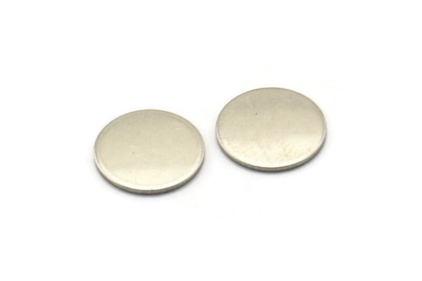 Steel Round Blank, 50 Stainless Steel Round Blanks (10x0.70mm) M02879