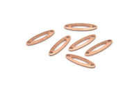 Bakır Markiz Tılsımı, 2 Delikli 50 Ham Bakır Oval Tılsım, Bulgular (14x4x0,80 mm) M02766