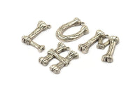 Silver Letter Charm, Antique Silver Plated Brass Bamboo Letter Alphabets, Silver Letter, İnitial Charms, Uppercase, Letter Initial Pendants