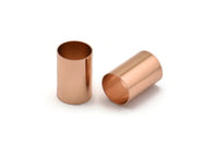 Rose Gold Tube Beads, 5 Rose Gold Plated Brass Tubes (12x18mm) Bs 1473 Q0048