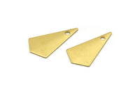 Brass Triangle, 20 Raw Brass Triangle Charms with 1 holes (22x12x0.60mm) U016
