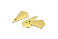 Brass Triangle, 20 Raw Brass Triangle Charms with 1 holes (22x12x0.60mm) U016