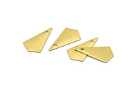 Brass Triangle, 20 Raw Brass Triangle Charms with 1 holes (22x12x0.60mm) U016