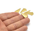 Brass Triangle, 20 Raw Brass Triangle Charms with 1 holes (22x12x0.60mm) U016