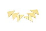 Brass Triangle Earring, 2 Raw Brass Triangle Stud Earrings (45x30x1mm) M01804 A2497