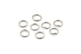 Silver Jump Ring, 250 Silver Tone Brass Jump Rings (6x0.8mm) A1042