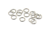 Silver Jump Ring, 100 Silver Tone Brass Jump Rings (10x1.2mm) A1018