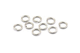 Silver Jump Ring, 50 Silver Tone Brass Jump Rings (10x1.5mm) A0984