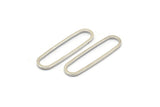 Silver Oval Connectors, 50 Silver Tone Oval Connectors, Rings, Findings (25x6x1mm) BS 2110
