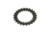 Black Circle Charm, 2 Textured Oxidized Black Brass Circle Charms With 2 Holes (25x0.80mm) M02156