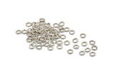 4 mm Jump Ring, 250 Silver Tone Round Jump Rings (4x0.7mm) BS 2170