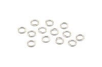 Silver Jump Ring, 250 Silver Tone Brass Jump Rings (5x0.7mm) A0990