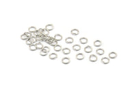 Silver Jump Ring, 250 Silver Tone Brass Jump Rings (5x0.7mm) A0990