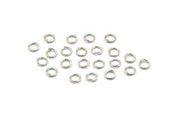 Silver Jump Ring, 250 Silver Tone Brass Jump Rings (5x0.8mm) A1081