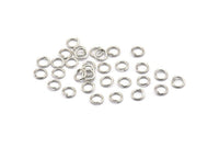 Silver Jump Ring, 250 Silver Tone Brass Jump Rings (5x0.8mm) A1081