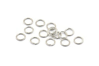 Silver Jump Ring, 250 Silver Tone Brass Jump Rings (7x0.8mm) A1078