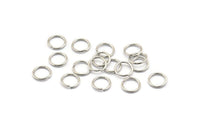 Silver Jump Ring, 250 Silver Tone Brass Jump Rings (7x0.8mm) A1078
