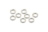Silver Jump Ring, 100 Silver Tone Brass Jump Rings (8x1.2mm) A1021