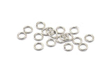 Silver Jump Ring, 100 Silver Tone Brass Jump Rings (8x1.2mm) A1021