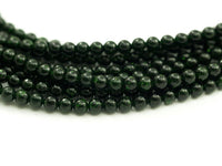 Green Gold Stone 10 mm  Round Gemstone Beads 15.5 inches Full Strand T004