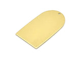 Brass D Shape, 4 Raw Brass D Shape Charms With 1 Hole, Brass Blanks (35x20x0.80mm) M03179