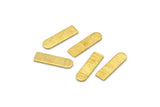 Brass Necklace Bar, 50 Textured Raw Brass Rectangle Blanks, Stamping Blanks (14x4x0.80mm) M02689