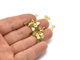 Brass Diamond Blank, 100 Raw Brass Tiny Diamond Shaped Blanks (6x6x0.80mm) M03120