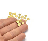 Brass Round Tag, 100 Textured Raw Brass Round Stamping Blanks, Findings (6x0.80mm) M03103