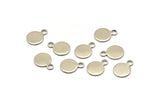 Steel Cabochon Tag, 100 Stainless Steel Cabochon Tags With 1 Loop, Stamping Tags (11x8x0.80mm) M03094