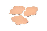 Bakır Rozet Tılsımı, 1 Delikli 2 Ham Bakır Rozet Tılsımı, Kolye Uçları, Bulgular (39x28x0,80 mm) M02873