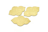 Brass Badge Blank, 2 Textured Raw Brass Badge Blanks, Findings, Stamping Blanks (39x28x0.80mm) M02338