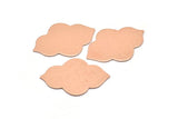 Copper Badge Blank, 2 Raw Copper Badge Blanks, Findings, Stamping Blanks (39x28x0.80mm) M03230