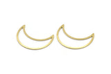 Brass Moon Crescent, 6 Textured Raw Brass Moon Blanks, Stamping Blanks (33x13x0.80mm) M03136