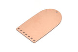 Copper D Shape, 2 Raw Copper D Shape Charms With 8 Hole, Pendants, Earring Findings (35x20x0.80mm) M03191
