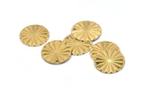 Brass Circle Charm, 12 Raw Brass Round Shaped Charms With 1 Hole, Pendants, Findings (20x1mm) A0701