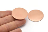 Copper Round Disc, 2 Raw Copper Stamping Tags (35x0.80mm) M03224