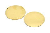 Brass Round Charm, Raw Brass Charm With 1 Hole, Pendant, Finding (47x1mm) M03222