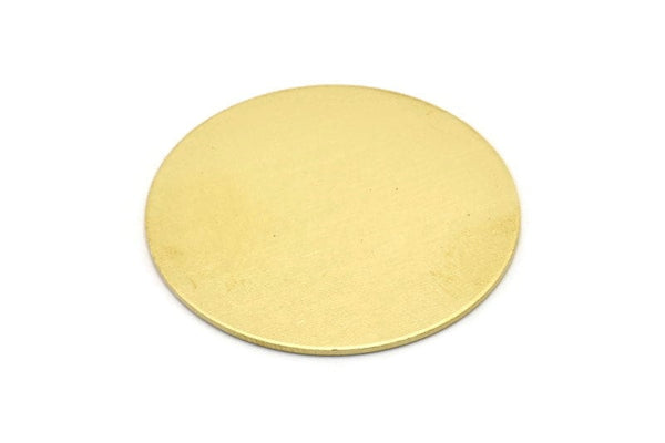 Brass Round Blank, 2 Raw Brass Stamping Blanks, Stamping Tags (35x0.80mm) M02974