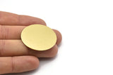 Brass Round Blank, 2 Raw Brass Stamping Blanks, Stamping Tags (35x0.80mm) M02974