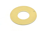Brass Round Charm, 2 Raw Brass Charms With 1 Hole, Pendants, Findings (35x0.80mm) M02982