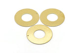 Brass Round Charm, 2 Raw Brass Charms With 1 Hole, Pendants, Findings (35x0.80mm) M02982