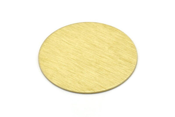 Brass Round Blank, 2 Textured Raw Brass Stamping Blanks, Stamping Tags (35x0.80mm) M03003